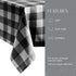 Elrene Home Fashions Farmhouse Living Buffalo Check Tablecloth, 52" x 52", Black/White