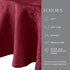 Elrene Home Fashions Caiden Elegance Damask Fabric Tablecloth, 90" Round, Cranberry