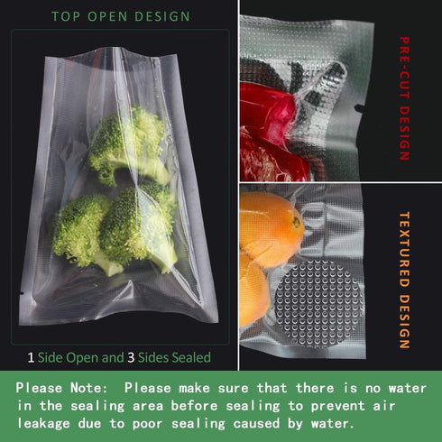 6''x10'' Vacuum Sealer Food Storage Bags Pint Size Heat Sealing Bag Vacuum Chamber Pouches Sous Vide(100Pcs)