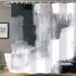 Miyotaa Black White Gray Shower Curtain Set 60Wx71H Inches Abstract Art Painting Ombre Brush Strokes Contemporary Polyester Waterproof Cloth Bathroom Curtain with 12 Hooks