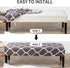 Dining Room Bench Covers Stretch Spandex Upholstered Bench Slipcover Thicker Printed Non Slip with Security Straps Rectangular Bench Protector for Bedroom Living Room,Dark Gray