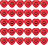 30 Pieces Heart Smile Funny Face Stress Balls, Mini Foam Ball, Stress Relief Smile Balls for School Carnival Reward, Valentine Party Bag Gift Fillers