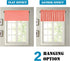 H.VERSAILTEX 4 Panels Blackout Curtain Valances for Kitchen Windows/Bathroom/Living Room/Bedroom Privacy Decorative Rod Pocket Short Winow Valance Curtains, 52" W x 18" L, Coral