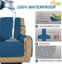 Easy-Going Sofa Slipcover Waterproof Recliner Chair Cover Non-Slip Fabric Couch Cover for Living Room Washable Furniture Protector for Pets Kids Children Dog Cat (Recliner,Peacock Blue)