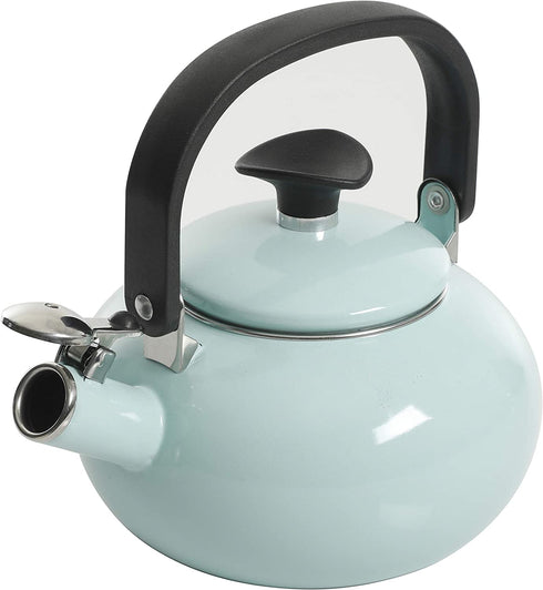Kenmore Broadway Enamel on Steel Tea Kettle, 1.5-quart, Glacier Blue
