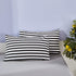 Wellboo Black Striped Pillowcases King Women Men Black and White Striped Pillow Cases Cotton Adults Teens Vertical Stripes Comforter Pillow Covers Black Striped Pillow Shams Envelope Closure 2 PCS