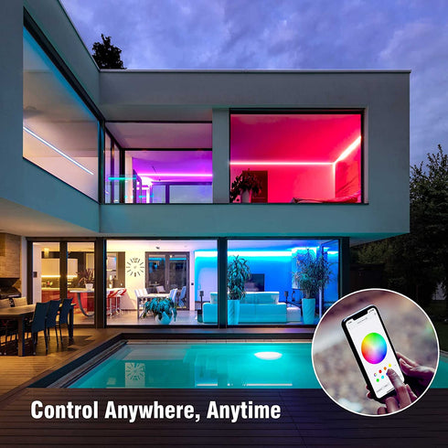 Sengled Smart Bluetooth Mesh LED Multicolor Light Strip, 2M (6.56ft), Works with Amazon Echo and Alexa, High Brightness with 16 Million Colors, RGBW, 450 Lumens/Meter, 3 Years Warranty (B1G-G8E)