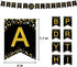 Trgowaul 21st Birthday Party Supplies - Black and Gold Disposable Paper Plates, Napkins, Cups, Tablecover Forks, Knives and Spoons for 24 Guests and Party Number Balloon Decorations Banner