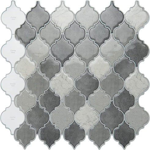 Peel and Stick Tile Backsplash - Arabesque Tile Backsplash ,Mosaic Backsplash Sticker,(10 Sheets)