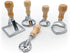 Ravioli Maker Cutter Stamp Mold - Stainless Steel 5 Sets Ravioli Maker Cutter , Wooden Handle Ravioli Maker Stamp, Mold for Cookies, Dumplings, Lasagna, Pierogi, Pasta and More. (Silver)