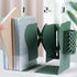 Adjustable Book Ends, Hmseng Bookends Book Holders for Shelves, Desk Magazine File Organizer Holder for Office, Books, Papers, Extends up to 19 inches.Scratch-Resistant Hand Coating-Green