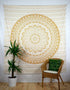 THE ART BOX Wall Tapestry for Bedroom Aesthetic Tapestry Hippie Boho Tapestry Indie Tapestry Bohemian Mandala Tapestry Cool Spiritual Trippy Tapestry Wall Hanging Gold Tapestry