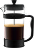 Utopia Kitchen French Press Espresso and Tea Maker with Triple Filters, Stainless Steel Plunger and Heat Resistant Borosilicate Glass (Black)