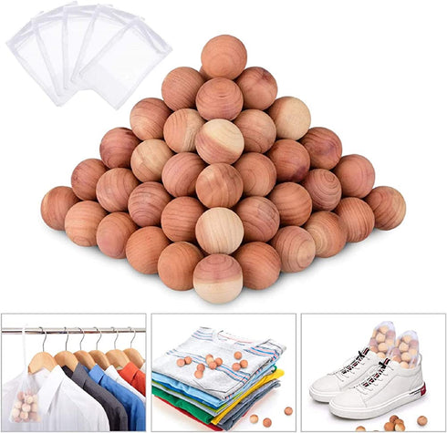 ACMETOP Cedar Blocks, 100% Natural Cedar Blocks for Clothes Storage, Aromatic Cedar Balls, Storage Accessories Closets & Drawers (100Pack)