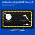 TV LED Backlight, Hamlite 12.5Ft USB Smart LED TV Lights with Alexa for 32 to 55inch Music Sync, RGBW 6500K DIY Color Changing Bias Lighting
