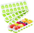Ice Cube Tray 4 Pack, Silicone Ice Cube Trays with Removable Lid Easy-Release Flexible Ice Cube Molds 14 Cubes per Tray for Cocktail, Whiskey, Baby Food, Chocolate, Drinks, Fruit, BPA Free Freezer