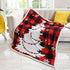 Christmas Blanket, Checkered Sherpa Blanket Thick Warm Plush Throw Blanket Fuzzy Buffalo Plaid Flannel Fleece Blanket for Bed/Couch/Sofa, 50x60 in