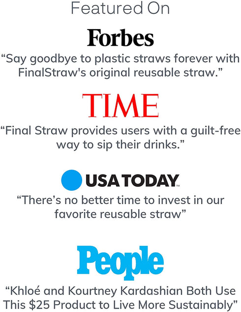 FinalStraw Collapsible, Reusable, Metal Straw | Travel Case, Cleaning Tool | Easy to Clean | Stainless Steel and 100% Silicon Tips | Eco-Friendly | Healthy Coral Case, Rainbow Stainless Steel