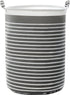WEHUSE Waterproof Fabric Laundry Hamper Collapsible, 22 Inch Tall Grey Thickened Canvas Dirty Clothes Hampers for Bedroom, Kids Room Storage