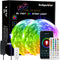 50Ft LED Strip Lights, Hedynshine Color Changing RGB Strip Lights for Bedroom,40 Key IR Remote Control, SYNC to Music Strip Lights(APP+Mic+Remote+3 Button Switch)