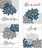Relax Soak Unwind Breathe Bathroom Wall Decor, Bathroom Wall Art, Bathroom Pictures Wall Decor, Bathroom Decor Wall Art, Teal Blue Bathroom Decor, Bathroom Decor (Set of 4, 8X10in, Unframed)