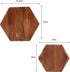 Acacia Wood Hexagon Serving Trays Set of 2 Wooden Platters for Home Decor Coffee Table for Fruit Salad Pizza Cheeses Dessert Plate The Perfect Centerpiece Decoration for Your Dining or Living Room