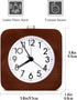 4 Inch Wooden Analog Alarm Clock Battery Operated Non-Ticking with Snooze Button,Night Light,Gentle Wake