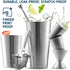 Eatex Bar Set Cocktail Shaker Set - Stainless Steel Bartender Kit, 16 Piece Cocktail Kit, Complete Cocktail Set, Bar Tools: Martini Shaker, Muddler, Cocktail Book, Jigger, Liquor Pourers - Silver