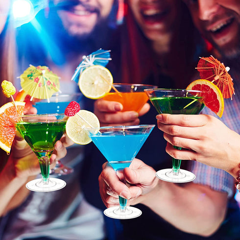 Plastic Martini Glasses Disposable Martini Glasses 6.5 oz Disposable Plastic Cup Plastic Dessert Cocktail Cup Nice for Appetizer Dessert Mousse for Weddings Parties Supply (48 Pieces)