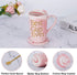Best Gigi Ever Mug Grandma Mug Gifts for Grandma Mothers Day Birthday Gifts for Grandma from Grandchildren Grandma Marble Cup 14 Oz Pink with Box Packing Spoon and Coaster