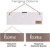 EXCELLO GLOBAL PRODUCTS Hanging Home Decor Sign with Sawtooth Hook and Jute Hanging Rope (Home, Family, Love, Laugh, Live, Happiness in Neutral Colorway)