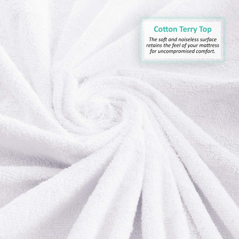 Clara Clark Mattress Protector, Premium Cotton Terry Mattress-Cover - Waterproof, Soft, Breathable and Noiseless Cover Full Mattress Protector