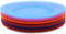 Everyday Plates set of 12 - Unbreakable and Reusable 10 inch Plastic Dinner Plates, 6 Assorted Color | Dishwasher Safe,BPA Free