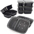 Meal Prep Container 2 Compartment 30 pack, Meal Prep Tupperware Sets with Lids, Meal Prep Containers Reusable, Food Prep Containers, Divided Food Storage Containers, BPA-free, Freezer Meal Containers