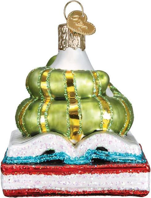 Old World Christmas Bookworm Glass Blown Ornaments for Christmas Tree