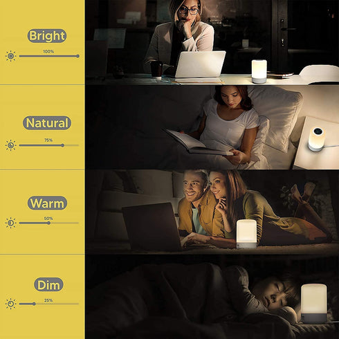Bedside Lamp with USB Port, Touch Lamps for Bedrooms Living Room, 13 Colors RGB Dimming Lamp Touch Night Light, Christmas Birthday Gift for Kid and Adults¦