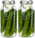 Wide Mouth Mason Jars 64 oz 2 Pack Half Gallon Mason Jars with Airtight Lid and Band, Large Clear Glass Mason Jars for Canning, Fermenting, Pickling, Storing