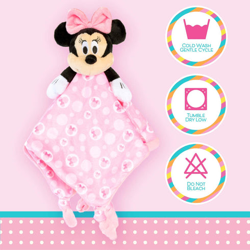 Disney Baby Minnie Mouse Plush Stuffed Animal Snuggler Blanket - Pink