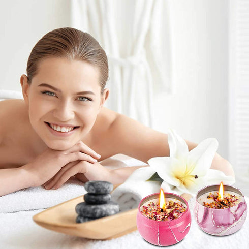 Mothers Day Gifts from Daughter Son Husband,mom Gifts,Funny Gifts for mom,Birthday Gifts for mom,Scented Candles Gifts for Women,Portable Jar Aromatherapy Soy Candles for Bath Yoga Travel 4x4.4oz