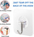AROIC Heavy Duty Adhesive Hook, 20 lbs / 9 kg (Max), Removable, Waterproof, Reusable Stainless Steel Hook for Bedroom, Kitchen, Bathroom-40 Pieces