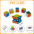 6 Pack Mini Rubix Cubes Tiny 3x3x3 Color Puzzle Cube Toys Stress Relief Party Game Toy to Boys and Girls for Favors Birthday Gifts Party Supplies