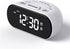 REACHER Digital Alarm Clock for Bedroom - 0-100% Dimmer, Dual Alarm, 2 USB Ports, Weekday/Weekend/7 Days, LED Display, 5 Natural Wake Up Sounds, Adjustable Volume, Snooze, Small Size, Outlet Powered