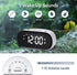 REACHER Digital Alarm Clock for Bedroom - 0-100% Dimmer, Dual Alarm, 2 USB Ports, Weekday/Weekend/7 Days, LED Display, 5 Natural Wake Up Sounds, Adjustable Volume, Snooze, Small Size, Outlet Powered