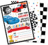 WERNNSAI Racing Car Party Invitation with Envelopes - 20 Count Race Car Party Supplies for Boys Birthday Baby Shower Graduation Fill-in Style Racing Invite Cards