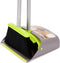 Broom and Dustpan Set, TreeLen Broom with Dust Pan with Long Handle Combo Set for Office and Home Standing Upright Sweep Use with Lobby Broom