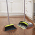 Broom and Dustpan Set, TreeLen Broom with Dust Pan with Long Handle Combo Set for Office and Home Standing Upright Sweep Use with Lobby Broom