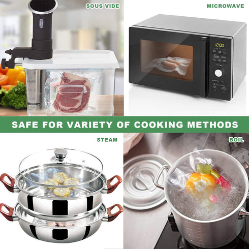 6''x10'' Vacuum Sealer Food Storage Bags Pint Size Heat Sealing Bag Vacuum Chamber Pouches Sous Vide(100Pcs)