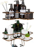 Kadolina 2 Pack Adhesive Corner Shower Caddy Shelf, Bathroom Shower Organizer Shelves, No Drilling Rustproof Wall Mounted Shower Storage Basket Shampoo Holder Organizer Shower Accessories Rack (Bronze)