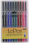 UCHIDA LePen Porous Point Pen, 12 Count (Pack of 1), Black, Blue, Red, Green, Pink, Lavender, Burgundy, 10