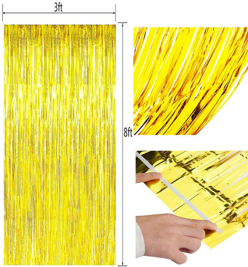 Gold 36th Birthday Decorations Kit, Cheers To 36 Years Banner Balloons,36th Cake Topper Birthday Sash, Gold Tinsel Foil Fringe Curtains, for 36 Birthday&Anniversary Decorations
